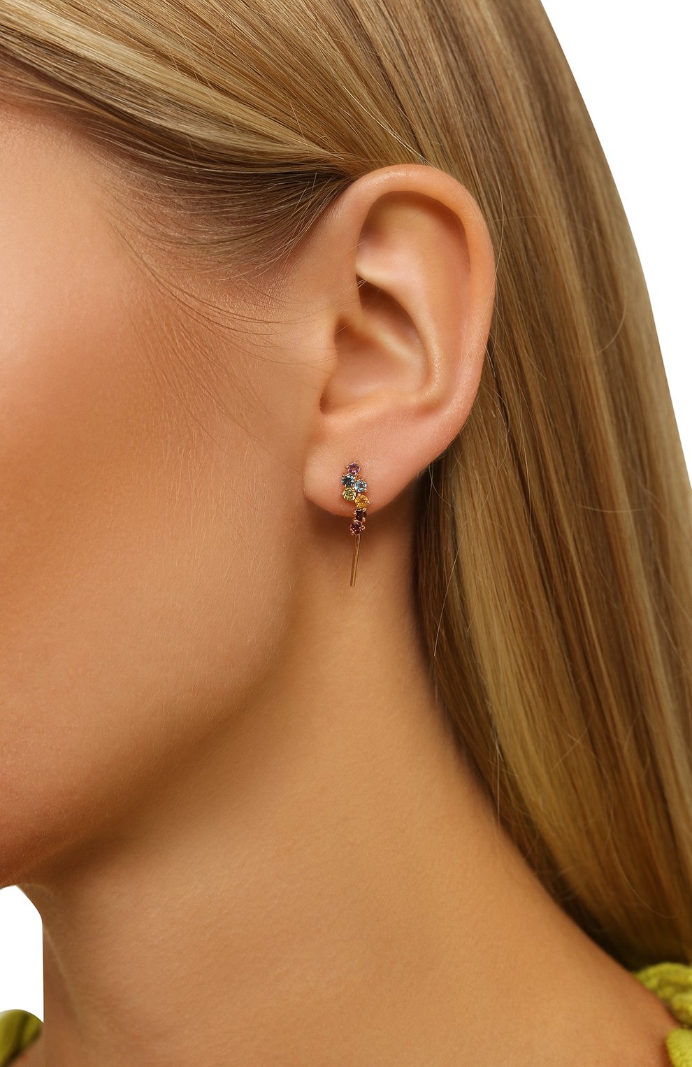 Женские серьги SECRETS JEWELRY разноцветного цвета, арт. СРСП00904 | Фото 2 (Материал: Серебро)