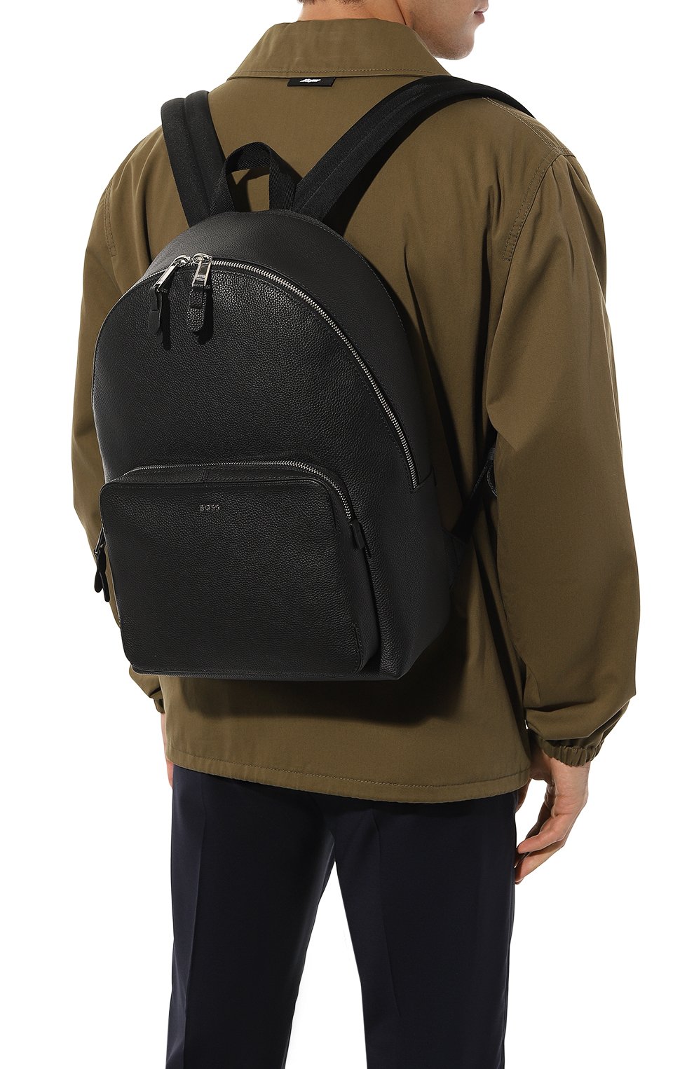 Кожаный рюкзак BOSS 50499027, цвет чёрный, размер NS - фото 2