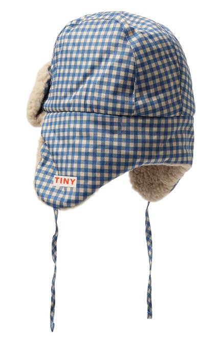 Детского шапка TINYCOTTONS синего цвета, арт. AW23-252 | Фото 2 (Материал: Синтетический материал, Текстиль; Материал сплава: Проставлено; Нос: Не проставлено)