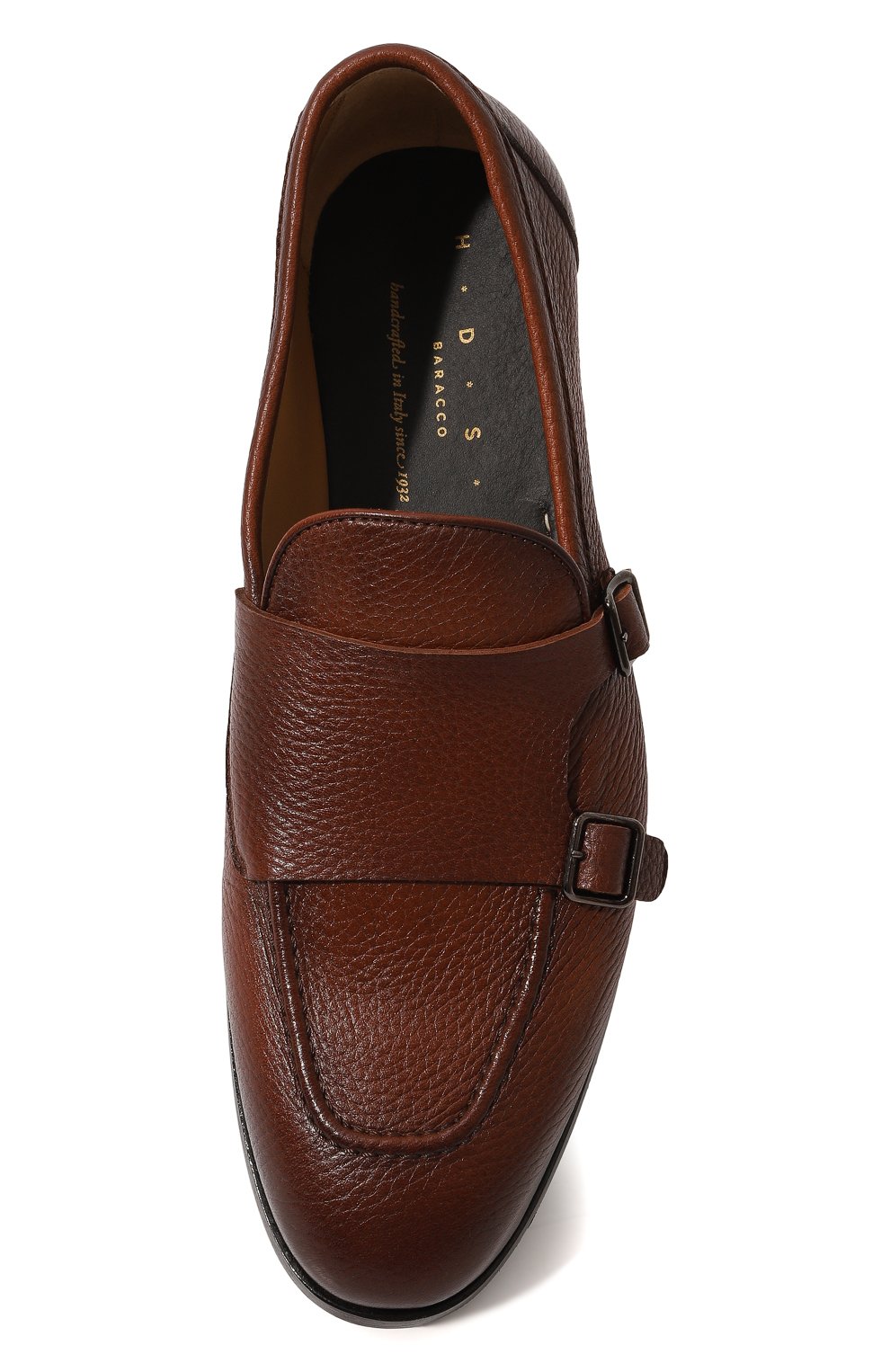 Мужские кожаные монки H`D`S`N BARACCO коричневого цвета, арт. 72403.C.1* | Фото 6 (Материал внутренний: Натуральная кожа; Стили: Классический)