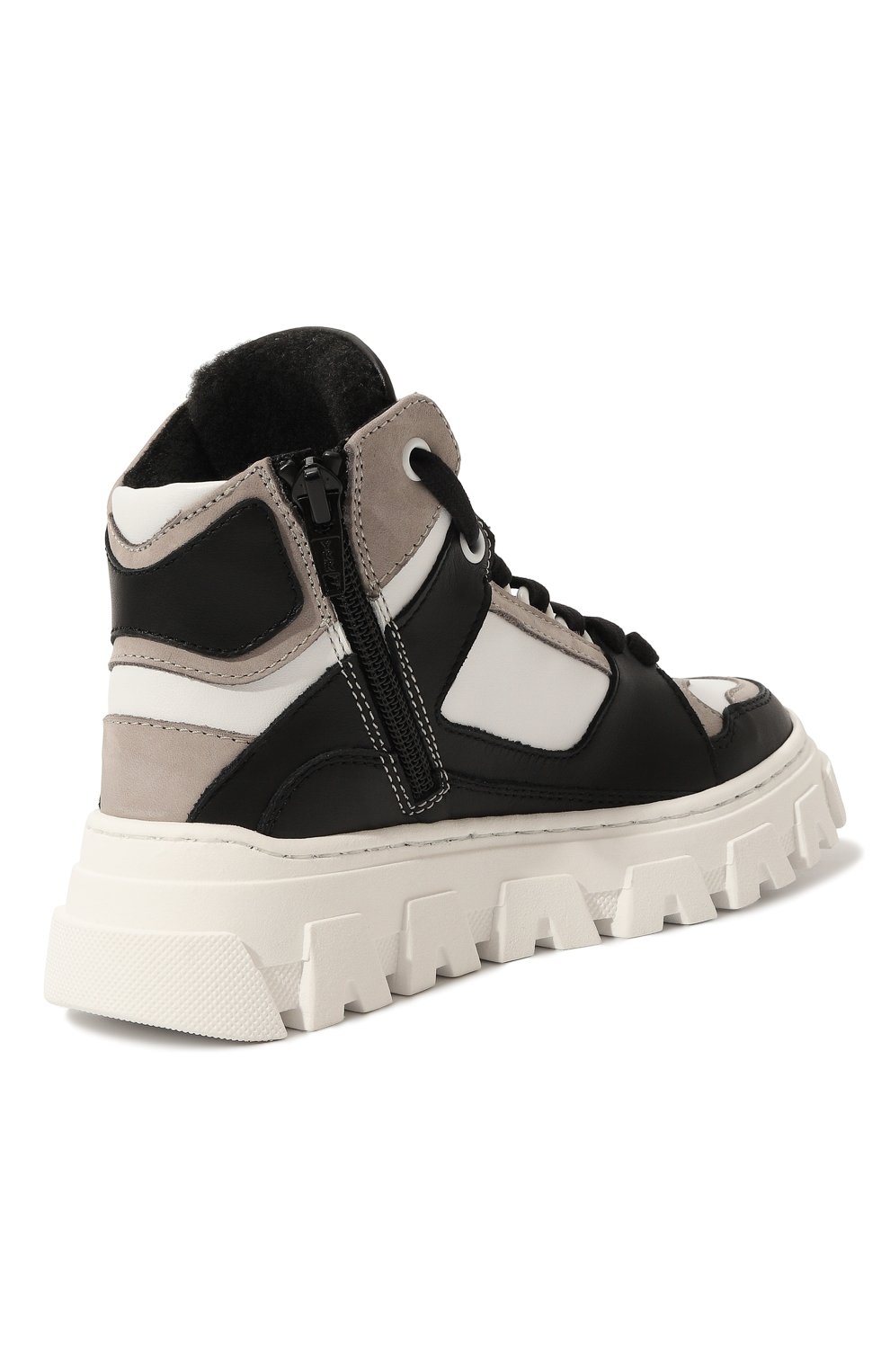 Высокие кеды из кожи Dsquared2  75775/28-35 Фото 3