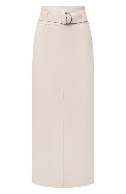 Женская юбка из вискозы и льна BRUNELLO CUCINELLI кремвого цвета по цене 137500 руб., арт. MH126G3186 | Фото 1