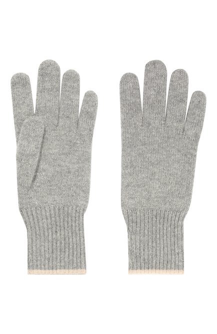 Мужские кашемировые перчатки BRUNELLO CUCINELLI серого цвета, арт. M2293118 | Фото 2 (Материал: Шерсть, Кашемир, Текстиль; Кросс-КТ: Трикотаж)