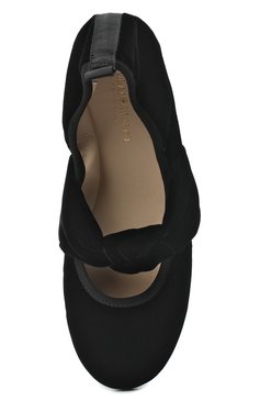Детские балетки EMPORIO ARMANI черного цвета, арт. XXD009/X0T35/35-40 | Фото 4 (Материал внешний: Текстиль; Материал внутренний: Натуральная кожа; Региональные ограничения белый список (Axapta Mercury): RU; Девочки-школьная форма: Классическая обувь)