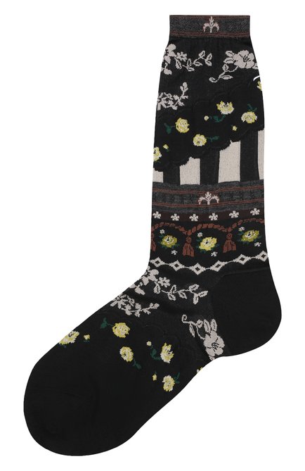 Женские шерстяные носки ANTIPAST черного цвета, арт. AM-526A | Фото 1 (Материал внешний: Шерсть, Синтетический материал)