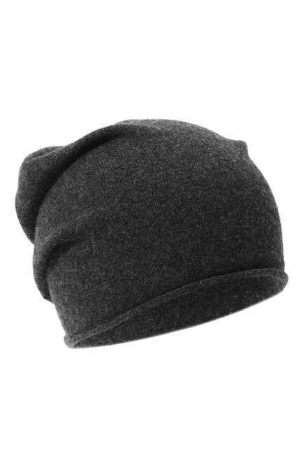 Мужская кашемировая шапка FTC темно-серого цвета, арт. 008-2095 | Фото 1 (Материал: Шерсть, Кашемир, Текстиль; Кросс-КТ: Трикотаж)