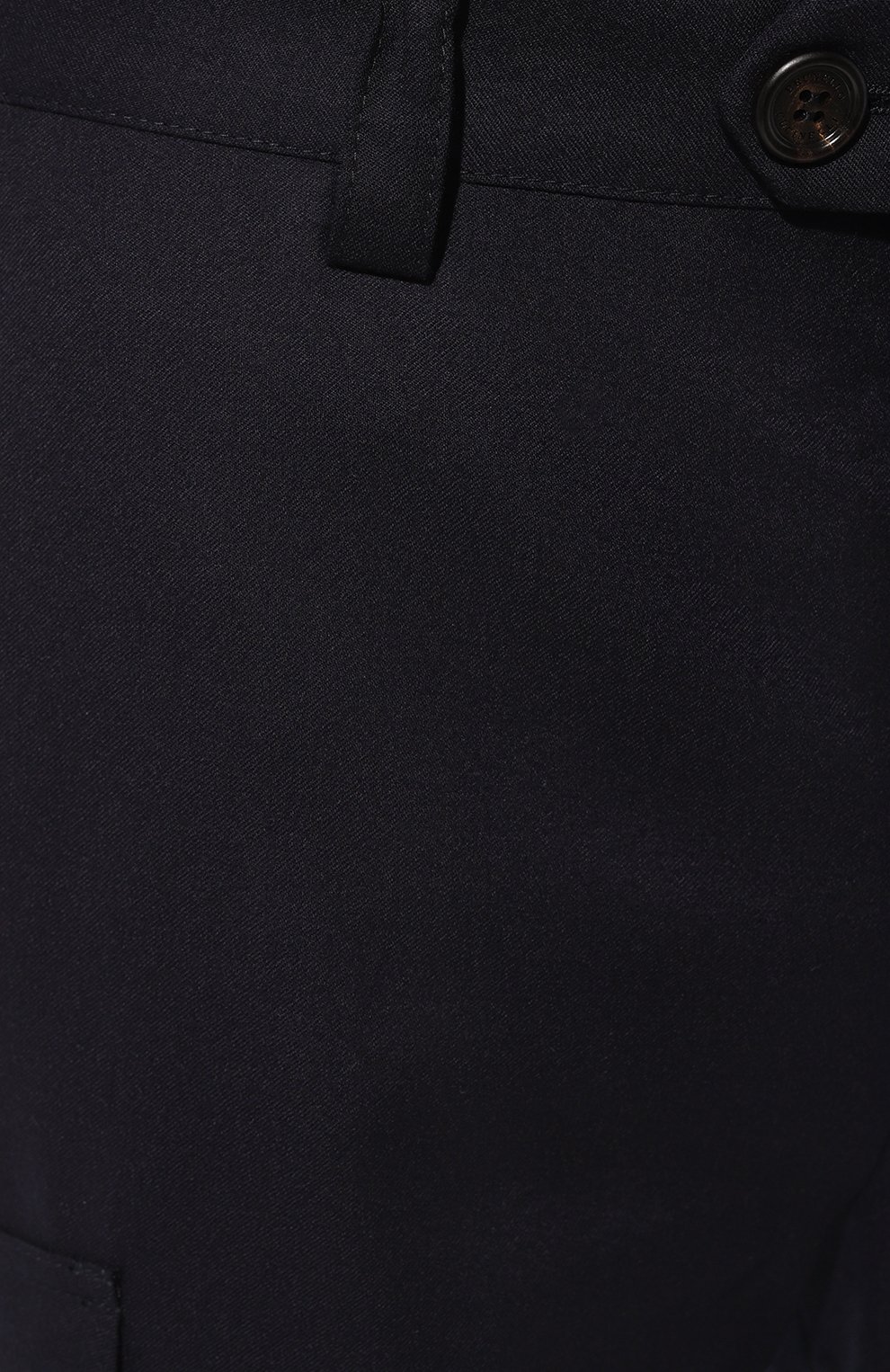 Мужские шерстяные брюки-карго BRUNELLO CUCINELLI темно-синего цвета, арт. ME226B2160 | Фото 5 (Силуэт М (брюки): Карго; Материал внешний: Шерсть; Длина (брюки, джинсы): Стандартные; Случай: Повседневный; Материал сплава: Проставлено; Драгоценные камни: Проставлено; Материал подклада: Вискоза; Стили: Кэжуэл)