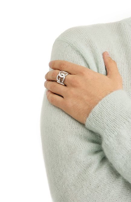 Мужское кольцо DOLCE & GABBANA серебряного цвета, арт. WRP1L1 W1111 | Фото 2 (Региональные ограничения белый список (Axapta Mercury): Не проставлено; Нос: Не проставлено)