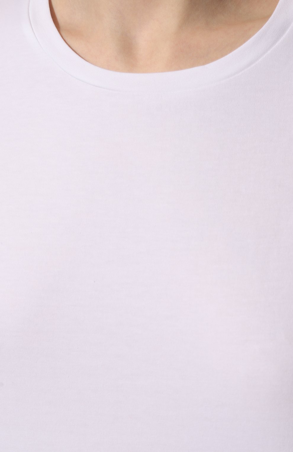 Женская хлопковая футболка DOROTHEE SCHUMACHER белого цвета, арт. 028304/ALL TIME FAV0RITES | Фото 5 (Принт: Без принта; Рукава: Короткие; Длина (для топов): Стандартные; Материал внешний: Хлопок; Женское Кросс-КТ: Футболка-одежда; Стили: Кэжуэл)