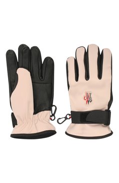 Детские перчатки MONCLER светло-розового цвета, арт. F2-954-3A701-00-53873 | Фото 2 (Материал: Текстиль, Синтетический материал; Региональные ограничения белый список (Axapta Mercury): RU)