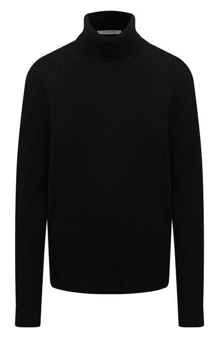 Женский кашемировый свитер VALENTINO черного цвета по цене 145500 руб., арт. WB3KCC276MF | Фото 1