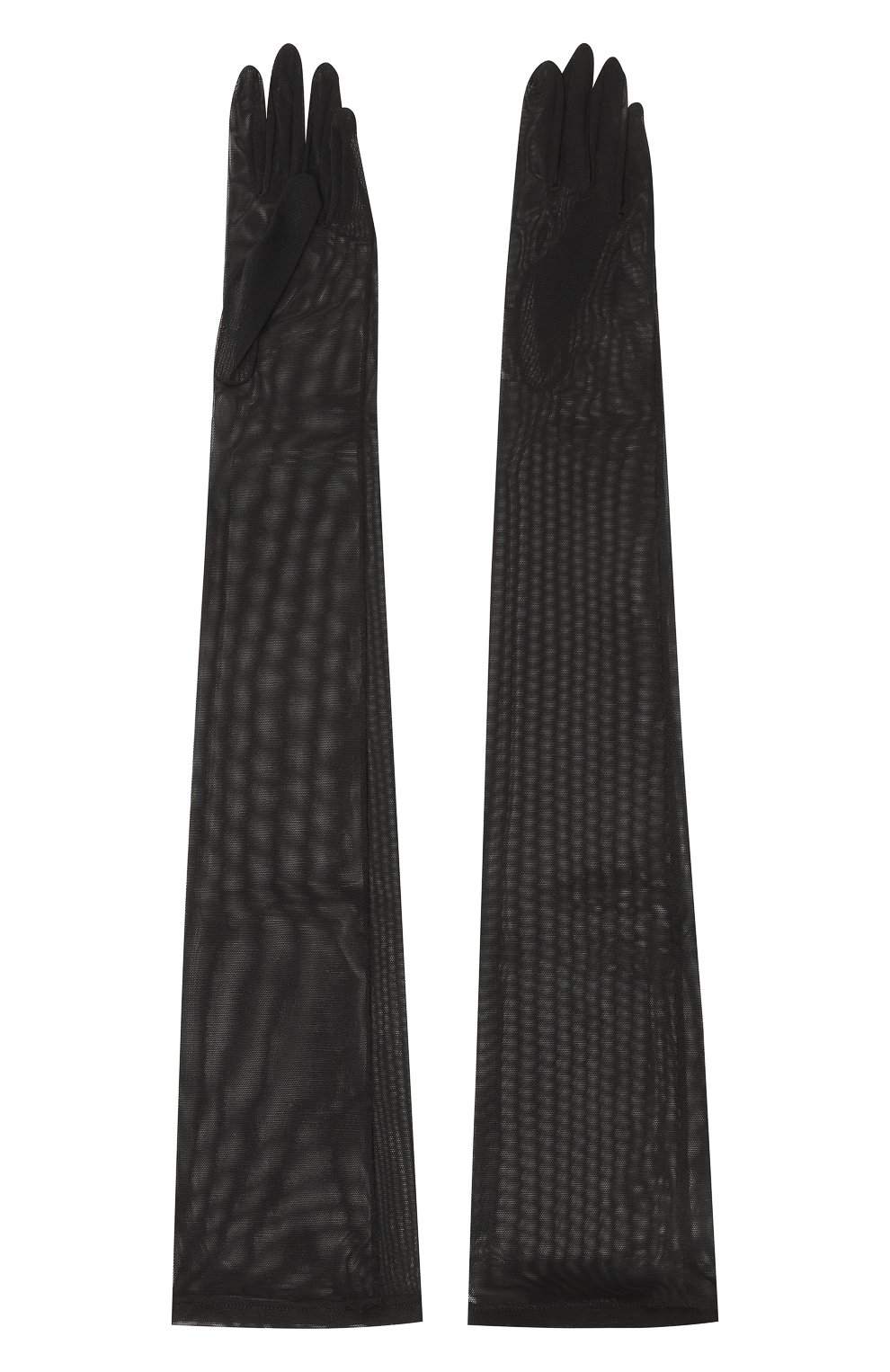 Женские перчатки DOLCE & GABBANA черного цвета, арт. FG108A/FLRC2 | Фото 3 (Материал: Текстиль, Синтетический материал)