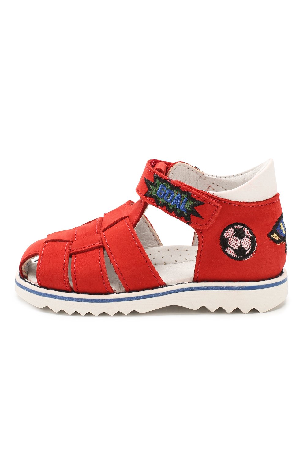 Детские кожаные сандалии WALKEY красного цвета, арт. Y1B4-40666-0121 | Фото 2 (Материал внутренний: Натуральная кожа)