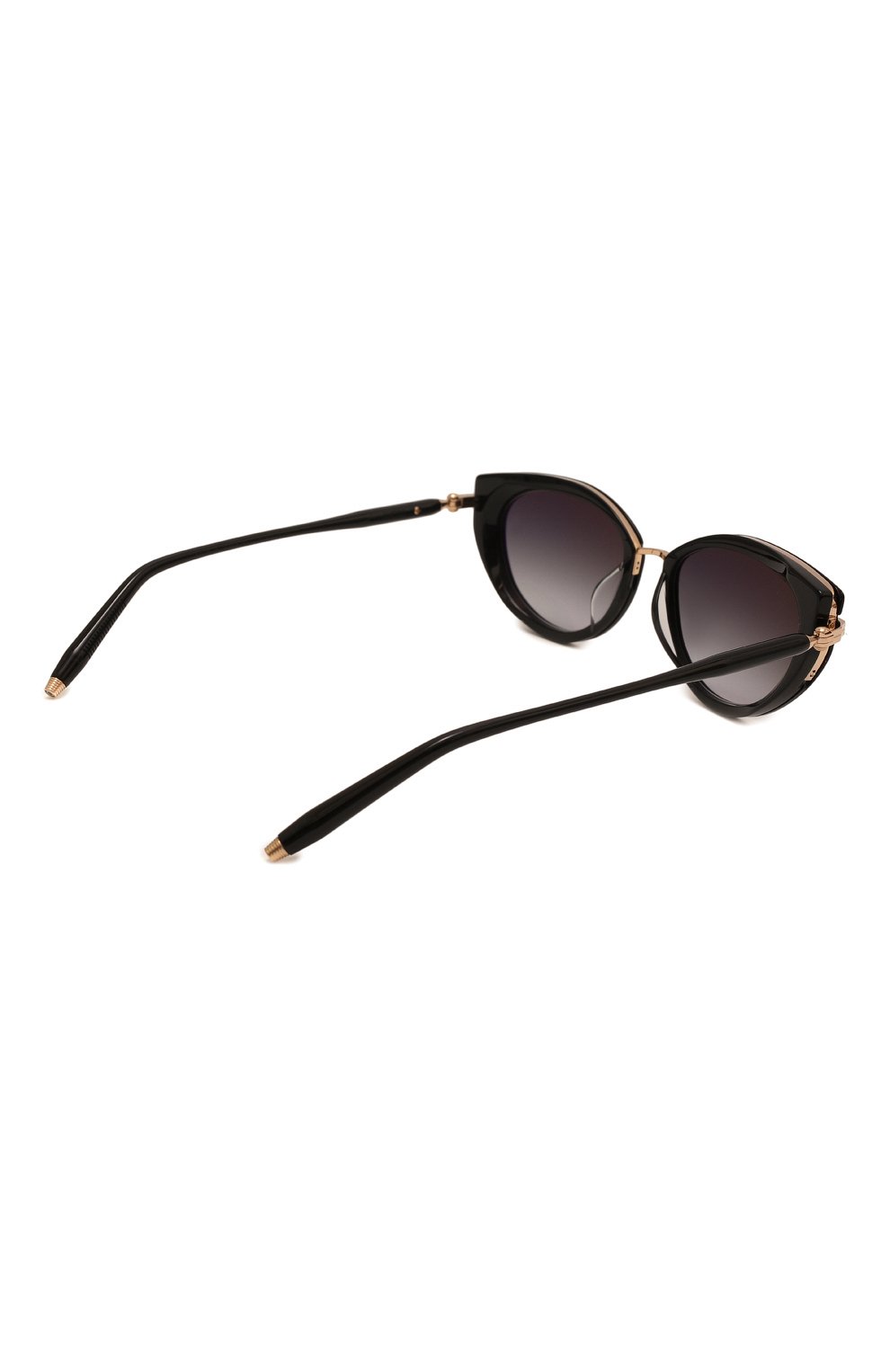 Женские солнцезащитные очки AKONI черного цвета, арт. AKS-408A | Фото 4 (Тип очков: С/з; Оптика Гендер: оптика-женское; Очки форма: Cat-eye)