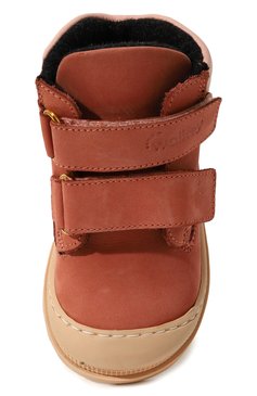 Детские кожаные ботинки WALKEY розового цвета, арт. Y1A5-42864-1155302/20-24 | Фото 4 (Материал утеплителя: Натуральный мех, Шерсть; Материал сплава: Проставлено; Нос: Не проставлено)