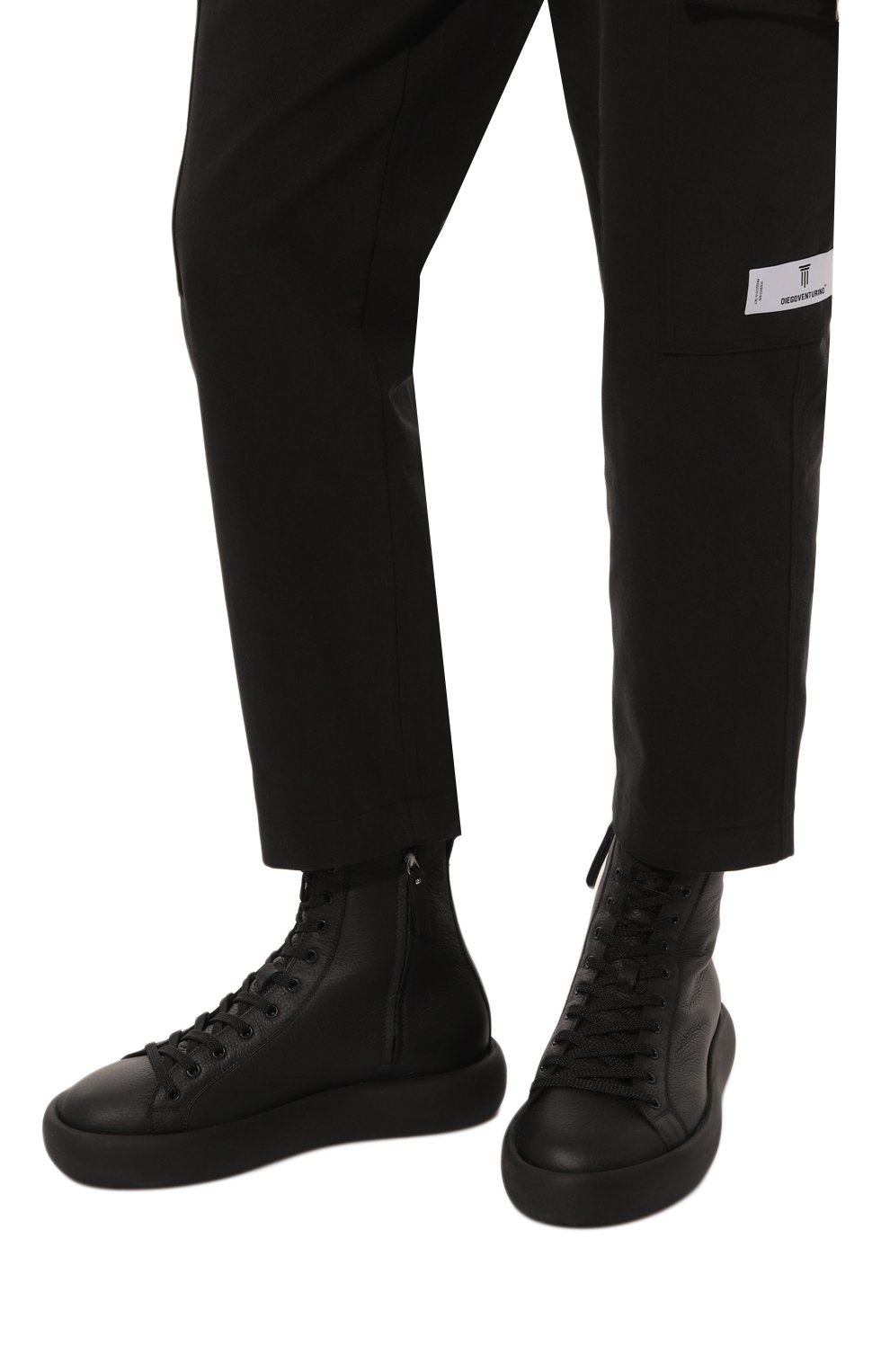 Мужские кожаные ботинки VIC MATIE черного цвета, арт. 1C6312U_C30A010101 | Фото 3 (Мужское Кросс-КТ: Ботинки-обувь; Региональные ограничения белый список (Axapta Mercury): Не проставлено; Материал внутренний: Натуральная кожа; Материал сплава: Проставлено; Нос: Не проставлено; Материал утеплителя: Без утеплителя; Подошва: Массивная; Драгоценные камни: Проставлено)