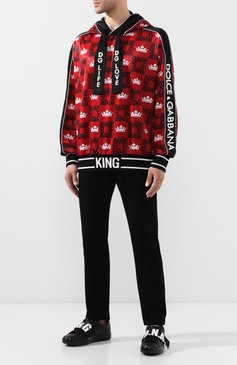 Мужские кожаные кеды tangutsu DOLCE & GABBANA черно-белого цвета, арт. CS1665/AK468 | Фото 2 (Материал внешний: Текстиль, Кожа; Материал внутренний: Натуральная кожа; Стили: Классический; Материал утеплителя: Без утеплителя; Статус проверки: Проверено, Проверена категория; Подошва: Массивная; Длина стельки: 24,5, 25,3, 25,5, 26,1, 26,3, 26,9, 27,1, 27,7, 27,9, 28,5, 28,7, 29,3, 30,1)