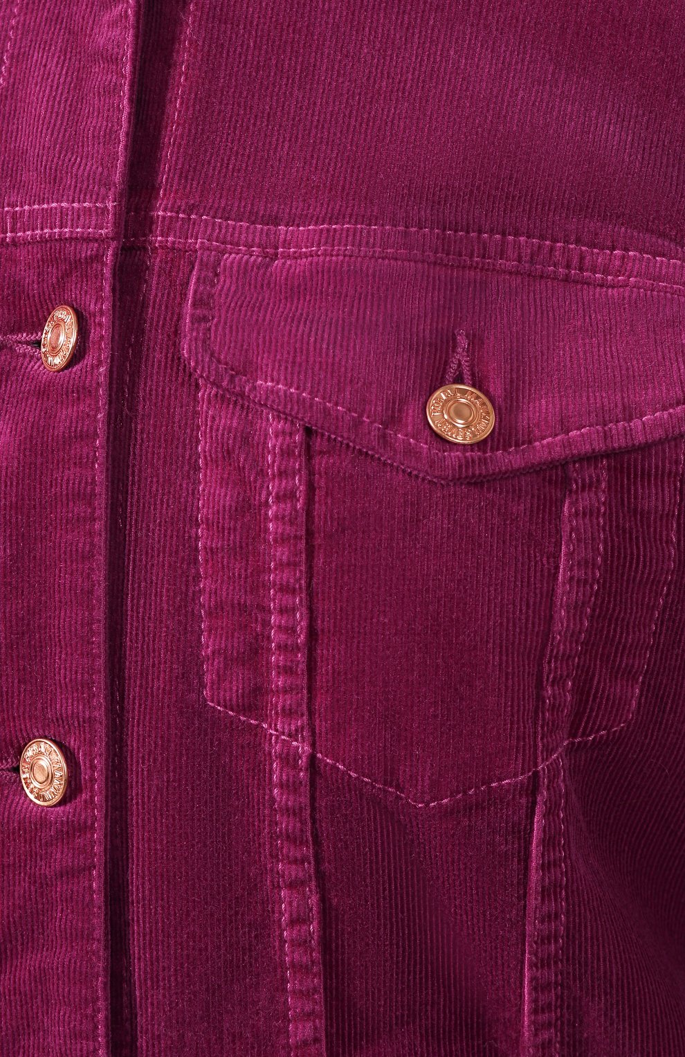 Женская вельветовая куртка 7 FOR ALL MANKIND фиолетового цвета, арт. JSVNV640PU | Фото 5 (Кросс-КТ: Куртка; Рукава: Длинные; Женское Кросс-КТ: Пуховик-куртка; Материал внешний: Синтетический материал, Хлопок; Материал подклада: Синтетический материал; Длина (верхняя одежда): Короткие; Статус проверки: Проверена категория)