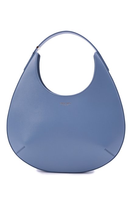 Женская сумка GIORGIO ARMANI голубого цвета, арт. Y1E177/YTF4A | Фото 1 (Материал: Натуральная кожа; Размер: medium; Сумки-технические: Сумки top-handle)