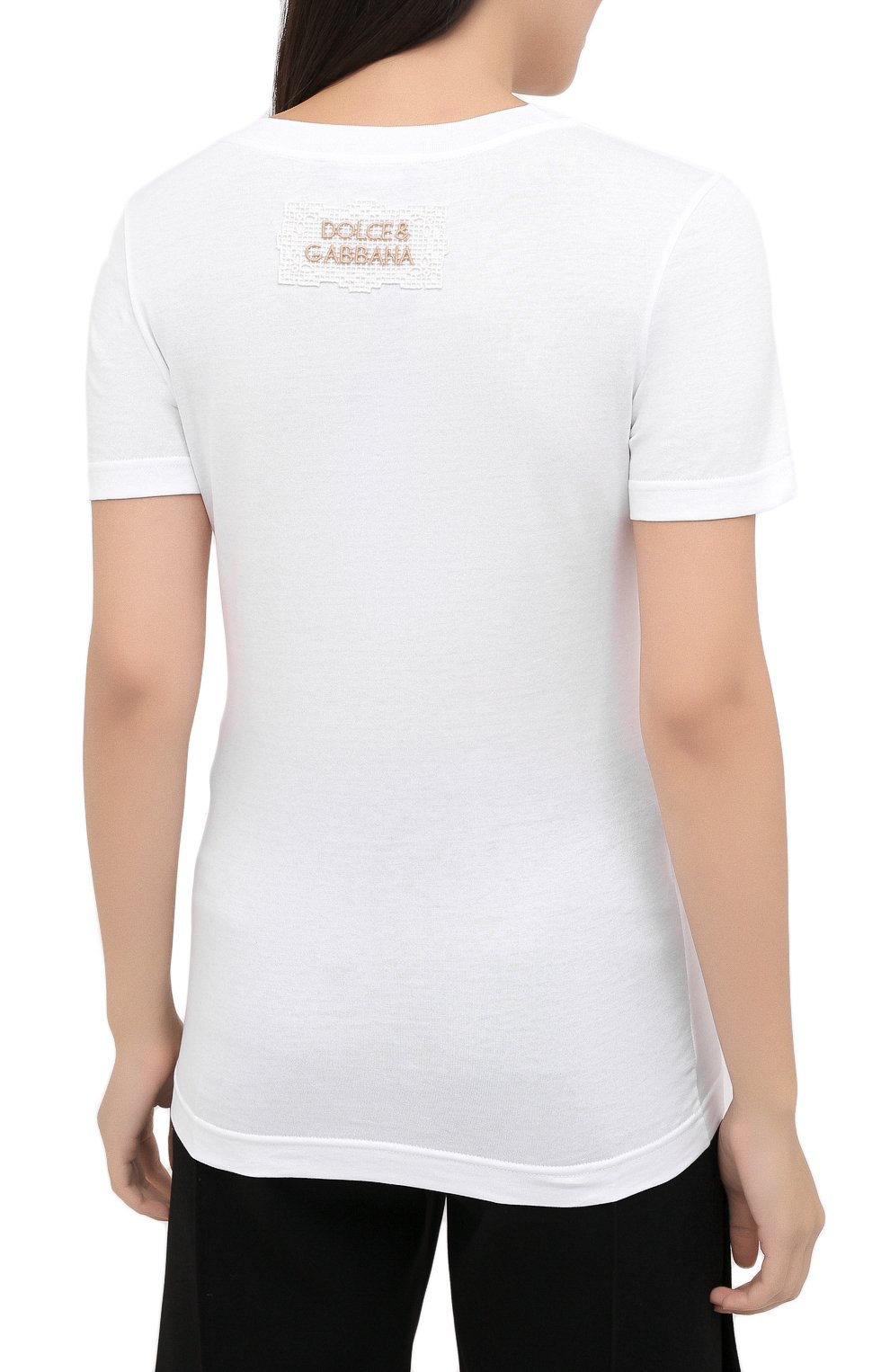 Хлопковая футболка Dolce & Gabbana F8M68T/G7XQS Фото 4