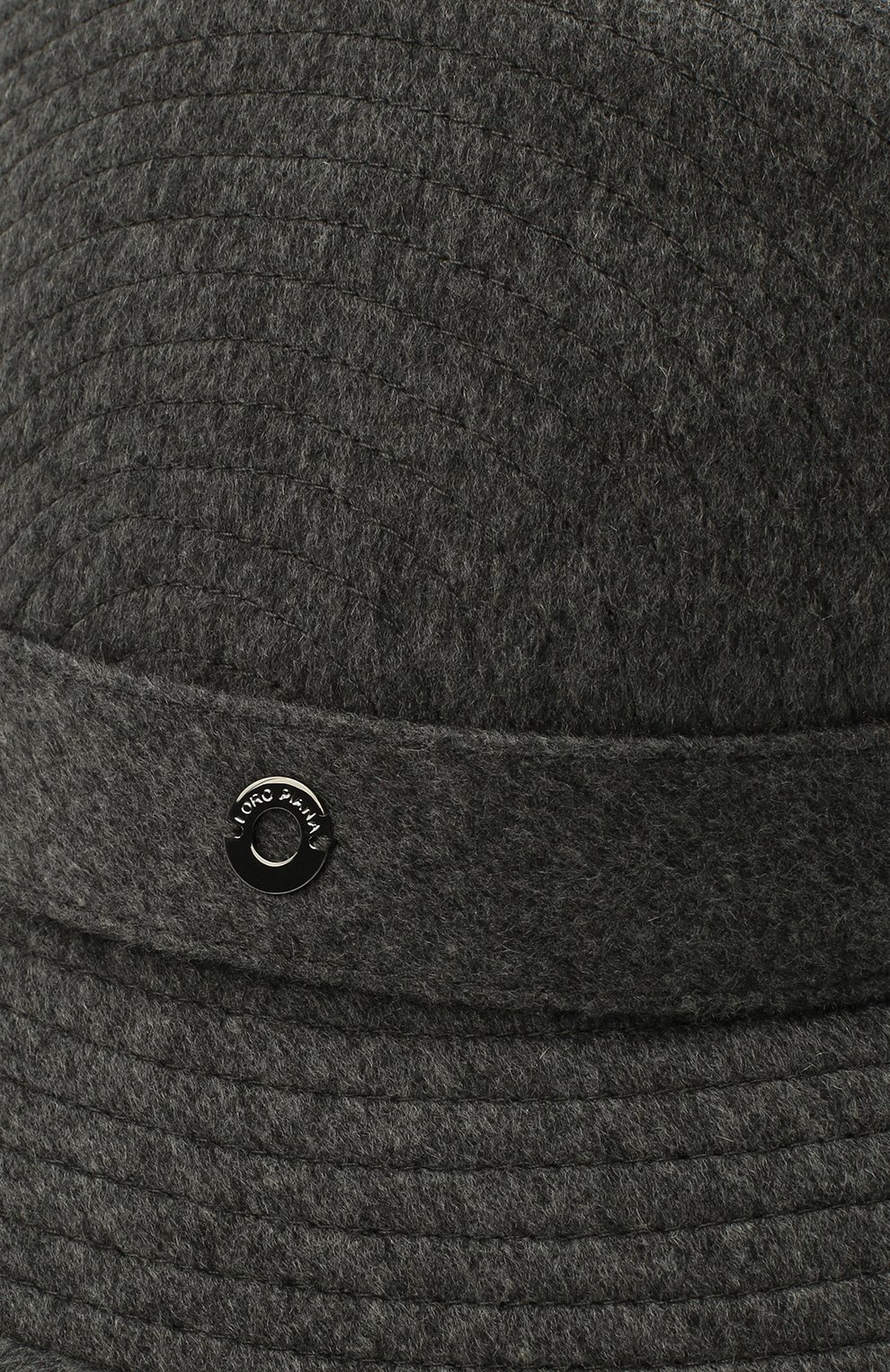 Женская кашемировая шляпа LORO PIANA темно-серого цвета, арт. FAL2348 | Фото 4 (Материал: Текстиль, Кашемир, Шерсть)