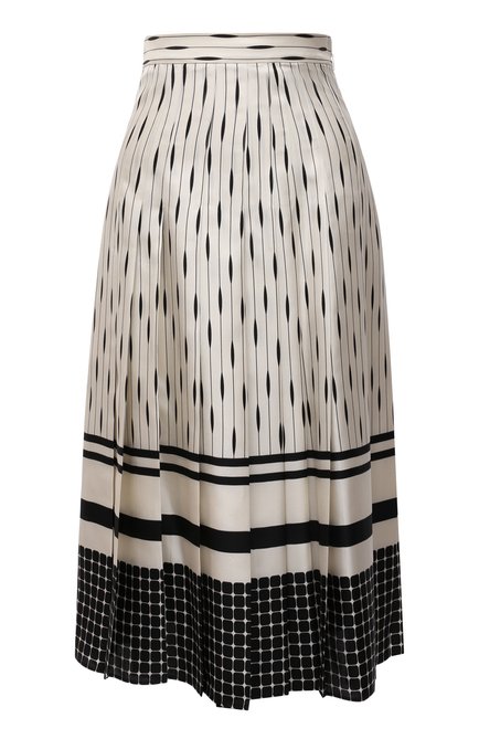 Женская шелковая юбка LORO PIANA черно-белого цвета по цене 262000 руб., арт. FAL7223 | Фото 1