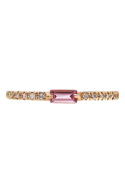 Женское золотое кольцо с сапфиром и паве из бриллиантов MOONKA розового цвета, арт. ncg-sr-sph | Фото 1 (Материал: Золото; Региональные ограничения белый список (Axapta Mercury): RU)