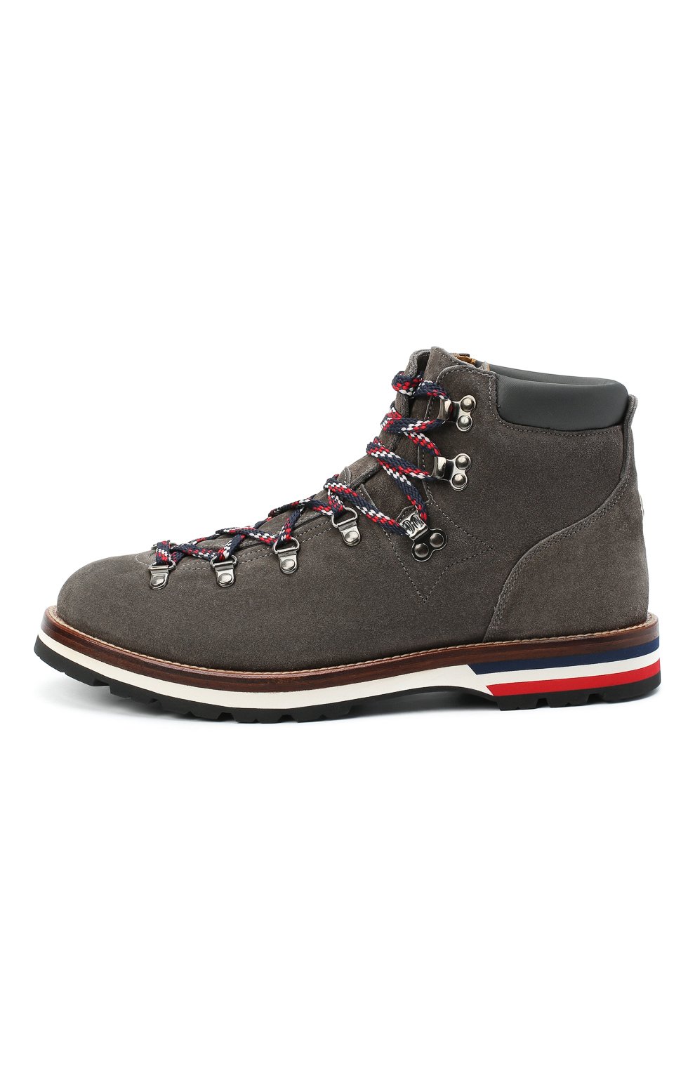 Мужские замшевые ботинки peak MONCLER серого цвета, арт. F2-09A-4G700-00-02SLS | Фото 3 (Материал внешний: Кожа, Замша; Мужское Кросс-КТ: Хайкеры-обувь, Ботинки-обувь; Материал внутренний: Натуральная кожа; Материал утеплителя: Без утеплителя; Подошва: Плоская; толщина подошвы: 2,3; высота каблука: 3,3; ширина носка стельки: 8,6, 9,5)