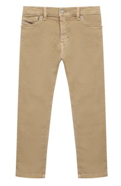 Детские джинсы DIESEL бежевого цвета, арт. J00990/KXBI9 | Фото 1 (Детали: Однотонный; Материал сплава: Проставлено; Нос: Не проставлено; Материал внешний: Хлопок)