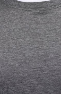 Мужская футболка из шелка и хлопка BRUNELLO CUCINELLI темно-серого цвета, арт. MTS467427 | Фото 5 (Материал внешний: Шелк, Хлопок; Принт: Без принта; Рукава: Короткие; Длина (для топов): Стандартные; Материал сплава: Проставлено; Драгоценные камни: Проставлено; Размерность: Маломерит; Стили: Кэжуэл)