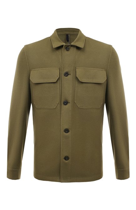 Мужская рубашка из шерсти и кашемира L.B.M. 1911 хаки цвета по цене 78700 руб., арт. 2880/35534 | Фото 1