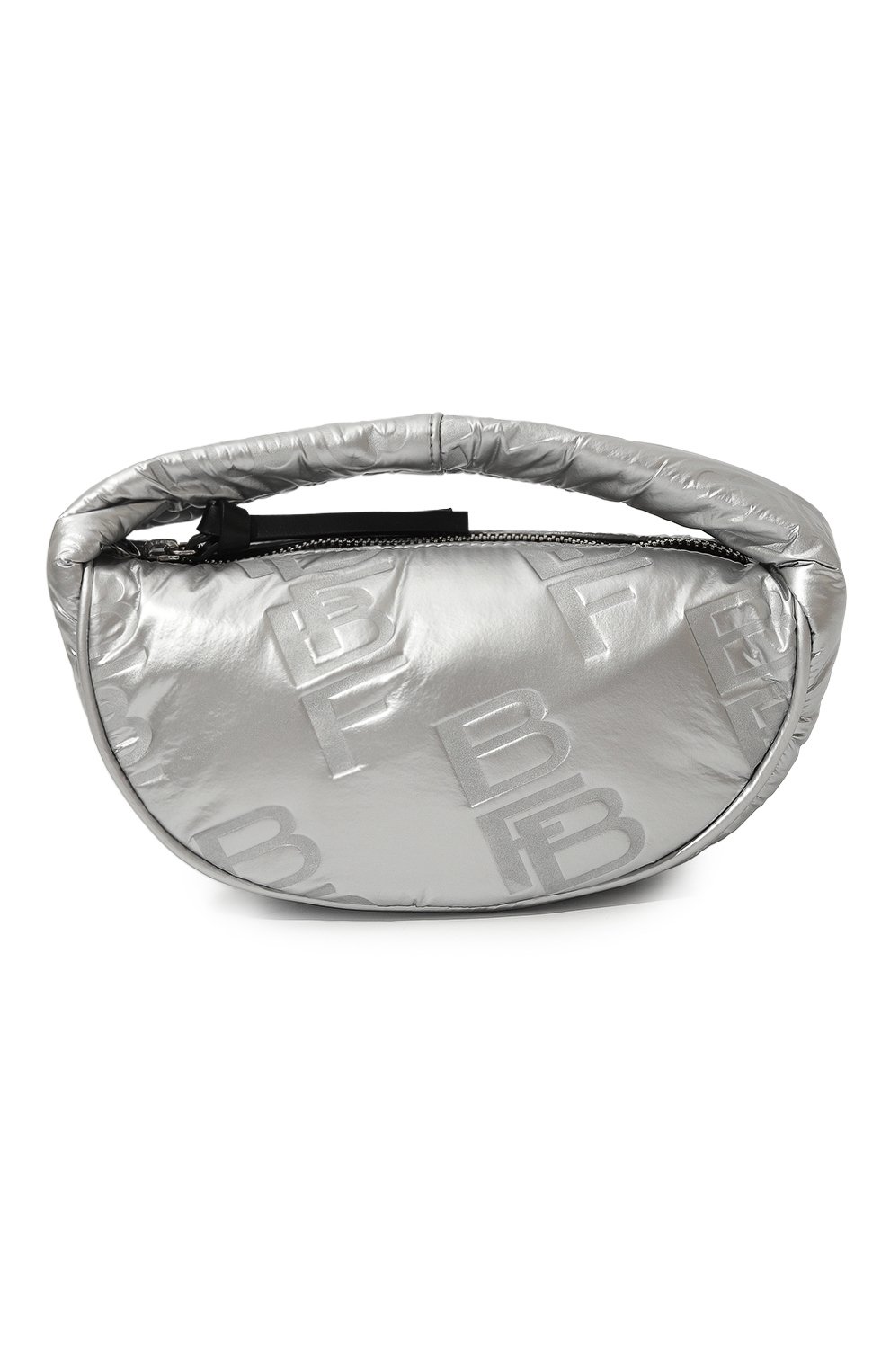 Женская сумка cush BY FAR серебряного цвета, арт. 23PFBCUSSSVSEFSMA | Фото 1 (Сумки-технические: Сумки top-handle; Материал сплава: Проставлено; Материал: Текстиль; Драгоценные камни: Проставлено; Размер: small)