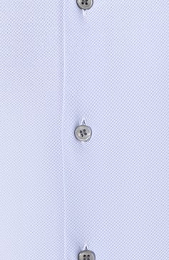 Мужская рубашка GIORGIO ARMANI голубого цвета, арт. 8WGCCZ97/JZ561 | Фото 5 (Манжеты: На пуговицах; Воротник: Кент; Рукава: Длинные; Случай: Повседневный; Материал внешний: Синтетический материал; Длина (для топов): Стандартные; Матер�иал сплава: Проставлено; Принт: Однотонные; Драгоценные камни: Проставлено; Мужское Кросс-КТ: Рубашка-одежда)