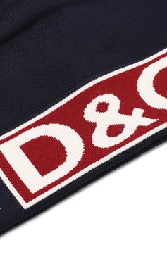 Мужская шерстяная шапка с логотипом бренда DOLCE & GABBANA синего цвета, арт. GX341T/JAVIB | Фото 3 (Материал: Текстиль, Шерсть; Кросс-КТ: Трикотаж; Статус проверки: Проверено, Проверена категория)