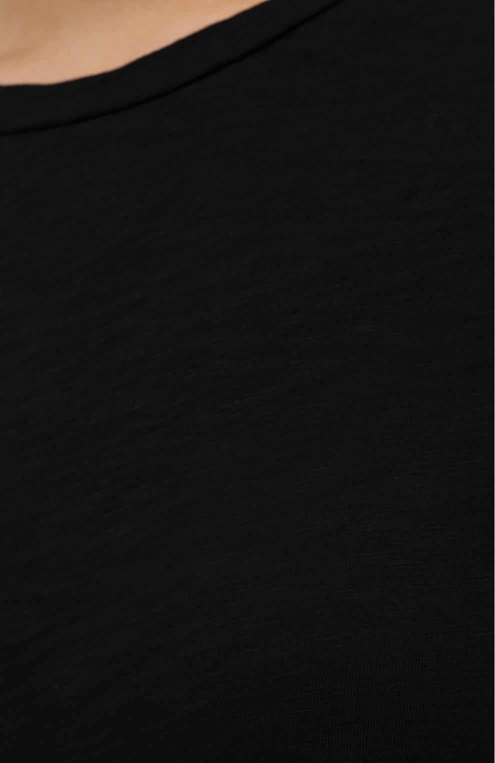 Женская хлопковая футболка THEORY черного цвета, арт. K0324517 | Фото 5 (Принт: Без принта; Рукава: Короткие; Длина (для топов): Стандартные; Региональные ограничения белый список (Axapta Mercury): RU; Материал внешний: Хлопок; Женское Кросс-КТ: Футболка-одежда; Стили: Минимализм)