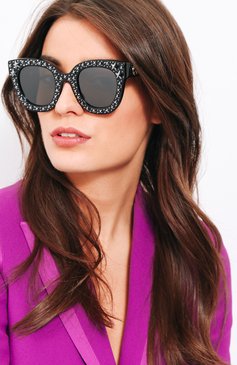 Женские солнцезащитные очки GUCCI черного цвета, арт. GG0116 002 | Фото 2 (Материал внутренний: Не назначено; Региональные ограничения белый список (Axapta Mercury): Не проставлено, RU; Нос: Не проставлено; Тип очков: С/з)