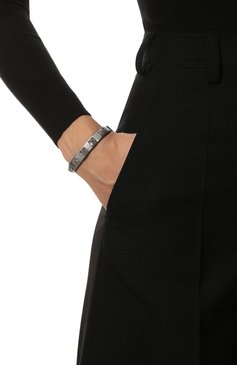 Женский кожаный браслет rockstud VALENTINO серебряного цвета, арт. XW2J0255AWL | Фото 2 (Материал: Натуральная кожа, Металл)