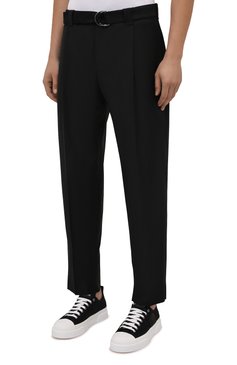Мужские шерстяные брюки DOLCE & GABBANA черного цвета, арт. GWTCAT/FUCEG | Фото 3 (Материал внешний: Шерсть; Длина (брюки, джинсы): Стандартные; Случай: Повседневный; Стили: Классический; Материал подклада: Вискоза)