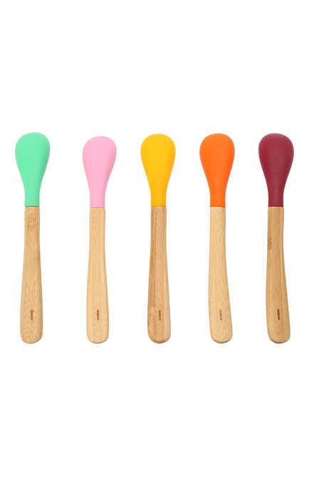Детского набор из пяти ложек AVANCHY разноцветного цвета, арт. ISP5G | Фото 2 (Кросс-КТ: Посуда; Материал: Растительное волокно)