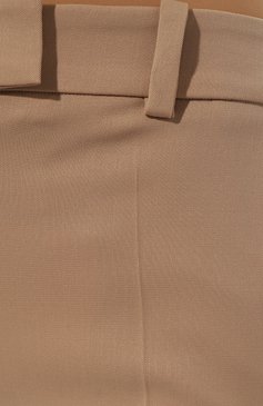 Женские шерстяные брюки ELEVENTY бежевого цвета, арт. H80PANG03/TES0H059 | Фото 5 (Материал внешний: Шерсть; Длина (брюки, джинсы): Стандартные; Женское Кросс-КТ: Брюки-одежда; Силуэт Ж (брюки и джинс ы): Прямые; Материал сплава: Проставлено; Драгоценные камни: Проставлено; Стили: Кэжуэл)