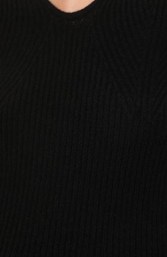 Женское кашемиро вое платье ARCH4 черного цвета, арт. C0C0/KNDR2139B | Фото 5 (Случай: Коктейльный; Материал внешний: Шерсть, Кашемир; Рукава: Длинные; Кросс-КТ: Трикотаж; Материал сплава: Проставлено; Длина Ж (юбки, платья, шорты): Миди; Драгоценные камни: Проставлено; Стили: Минимализм; Женское Кросс-КТ: Платье-одежда)