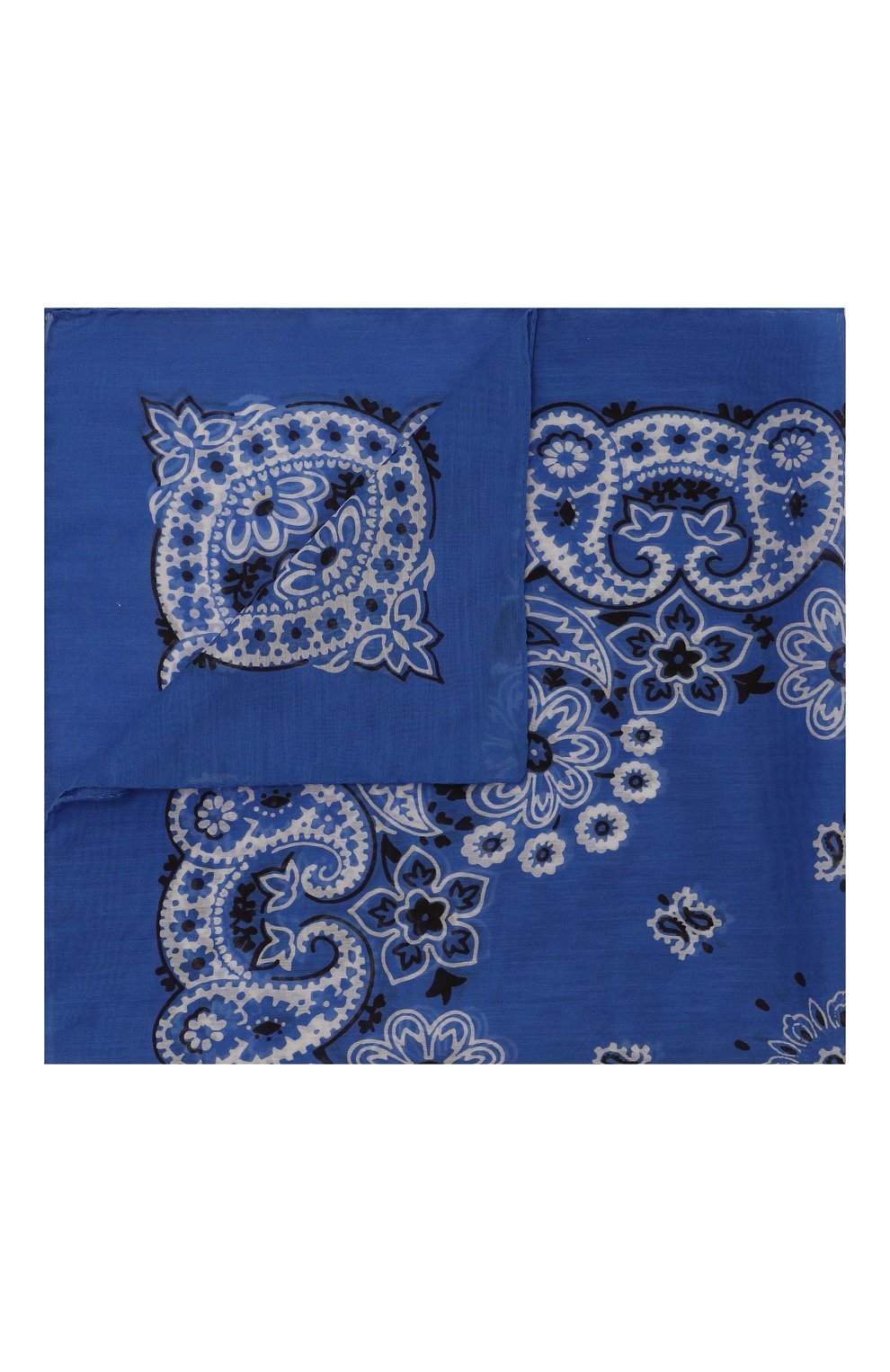 Мужской шелковый платок SARTORIO темно-синего цвета, арт. SP0CH/SX689916 | Фото 1 (Материал: Текстиль, Шелк; Материал сплава: Проставлено; Нос: Не проставлено)
