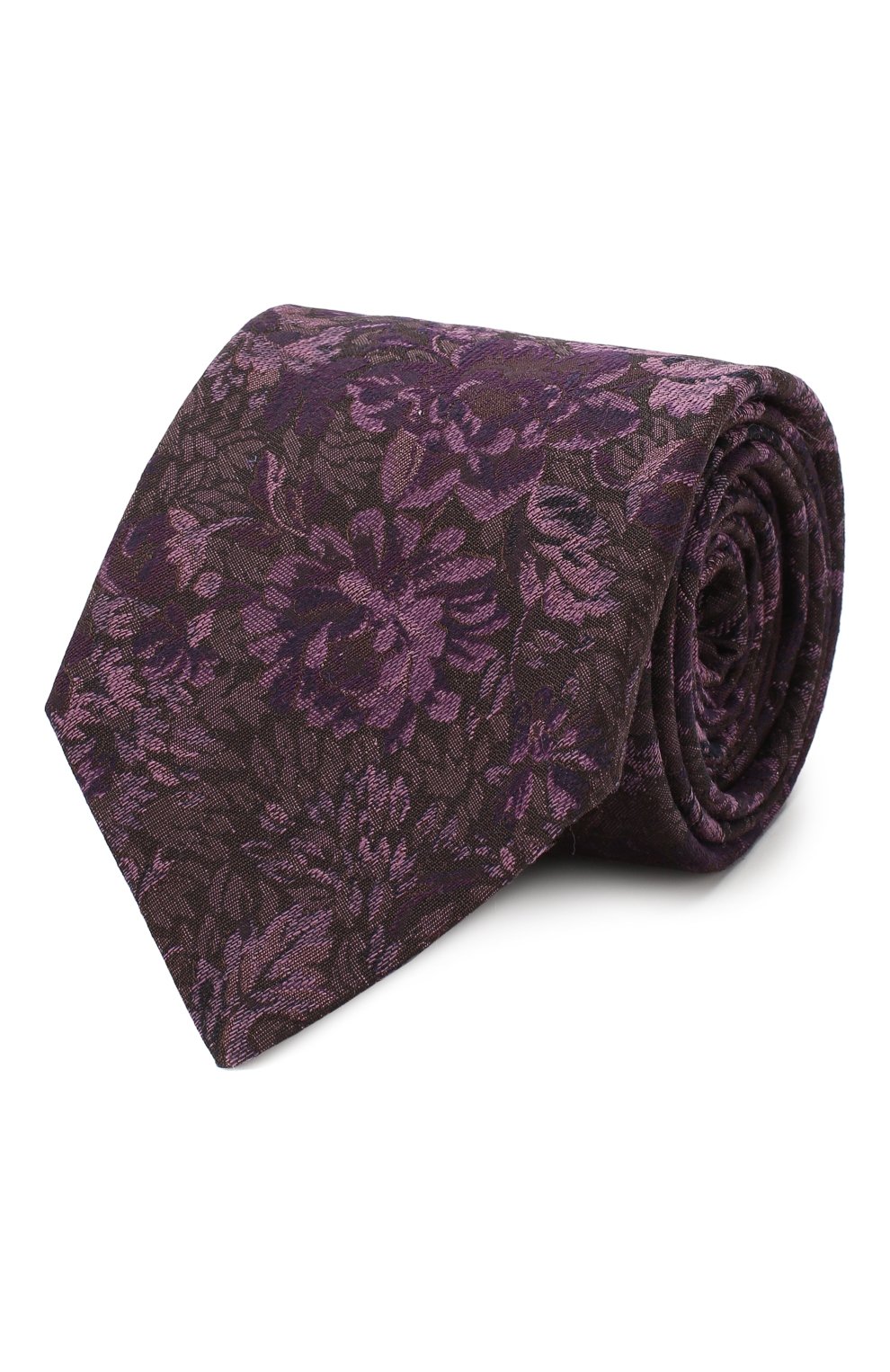 Мужской галстук из смеси шерсти и шелка ETON фиолетового цвета, арт. A000 32080 | Фото 1 (Принт: С принтом; Материал: Текстиль, Шерсть, Шелк)
