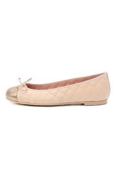 Детские кожаные балетки PRETTY BALLERINAS бежевого цвета, арт. 48.804/AMI/C0T0N | Фото 2 (Материал внешний: Кожа; Материал внутренний: Натуральная кожа, Текстиль; Региональные ограничения белый список (Axapta Mercury): RU; Девочки-школьная форма: Классическая обувь)