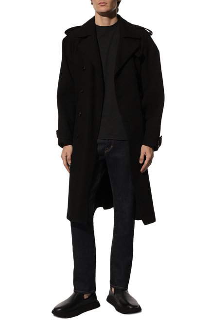 Мужские кожаные слипоны MARSELL черного цвета, арт. MM4357/188 | Фото 2 (Материал внутренний: Натуральная кожа; Стили: Кэжуэл)