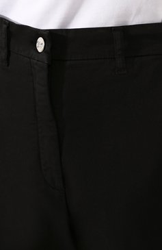 Женские хлопковые брюки TWO WOMEN IN THE WORLD черного цвета, арт. LAUREN/YEAT3 | Фото 5 (Женское Кросс-КТ: Брюки-одежда; Силуэт Ж (брюки и джинсы): Прямые; Материал внешний: Хлопок; Длина (брюки, джинсы): Укороченные)