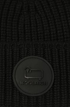 Мужская шерстяная шапка WOOLRICH черного цвета, арт. CFW0AC0169MR/UF0663 | Фото 3 (Материал: Текстиль, Шерсть; Кросс-КТ: Трикотаж)