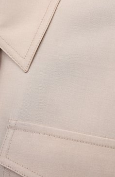 Женская шелковая рубашка ALEXANDRE VAUTHIER бежевого цвета, арт. 211JA1407 1409-211 | Фото 5 (Материал внешний: Шелк; Принт: Без принта; Рукава: Короткие; Женское Кросс-КТ: Рубашка-одежда; Длина (для топов): Стандартные; Региональные ограничения белый список (Axapta Mercury): RU; Материал сплава: Проставлено; Стили: Милитари; Драгоценные камни: Проставлено)