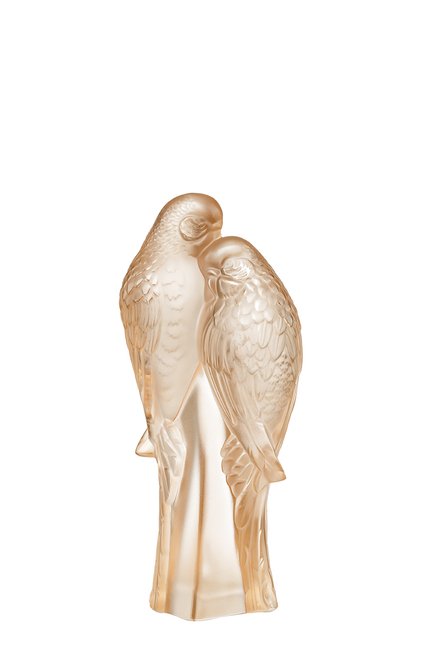 Скульптура 2 parakeets LALIQUE золотого цвета, арт. 10571700 | Фото 1 (Статус проверки: Проверена категория; Ограничения доставки: fragile-2)