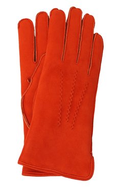 Мужские замшевые перчатки TR HANDSCHUHE оранжевого цвета, арт. J2316800 | Фото 1 (Материал: Натуральная кожа; Материал сплава: Проставлено; Нос: Не проставлено; Мужское Кросс-КТ: Кожа и замша)